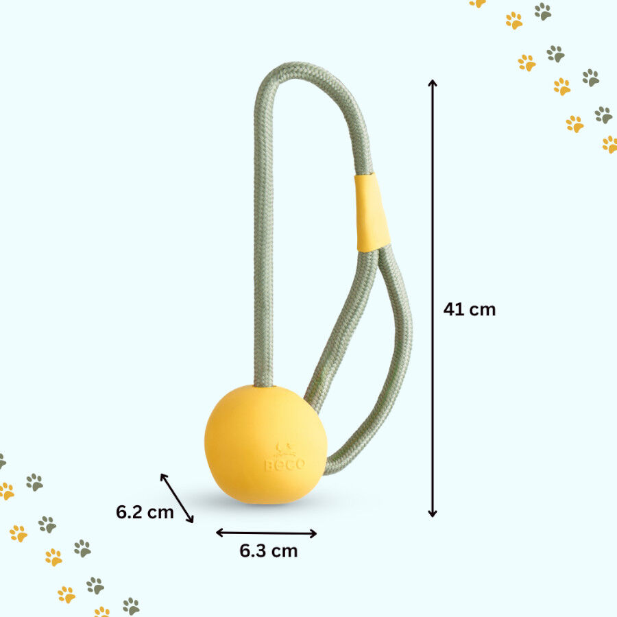 BECO Mordedor bola de lan&ccedil;ar amarela para c&atilde;es, , large Imagem n&uacute;mero 3