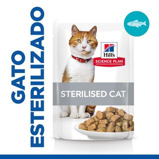 Hill's Young Adult Science Plan Sterilised Truta Saqueta em Molho para gatos