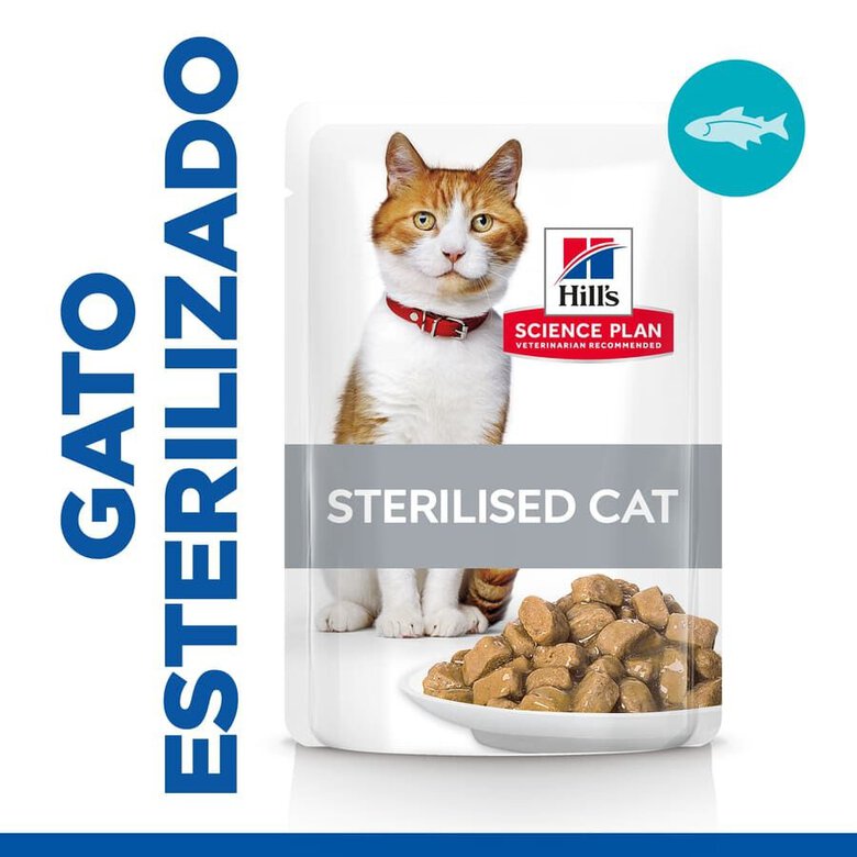 85 g Hill's Young Adult Science Plan Sterilised Truta Saqueta em Molho para gatos,  Imagem número 2 85 g Hill's Young Adult Science Plan Sterilised Truta Saqueta em Molho para gatos, , large Imagem número 2