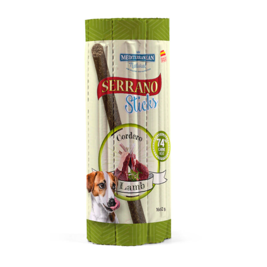 16 sticks Mediterranean Natural Serrano Barrinhas de Cordeiro para c&atilde;es, , large Imagem n&uacute;mero 1