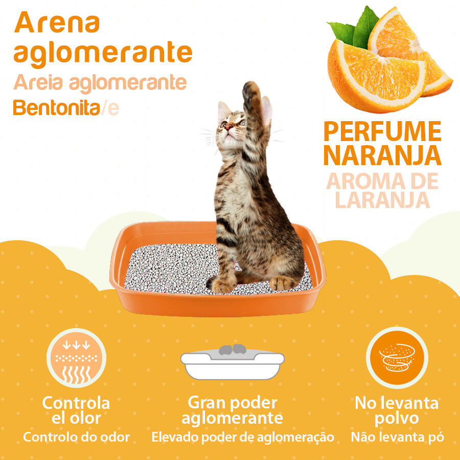 10 L TK-Pet Areia Aglomerante de Bentonita Natural com perfume de Laranja para gatos, , large Imagem n&uacute;mero 2
