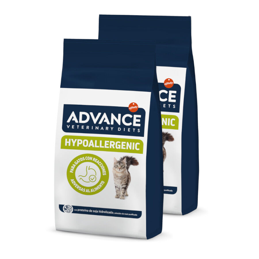 2 x 7.5 kg Advance Veterinary Diets Hypoallergenic ra&ccedil;&atilde;o para gatos Pack poupan&ccedil;a!, , large Imagem n&uacute;mero 1