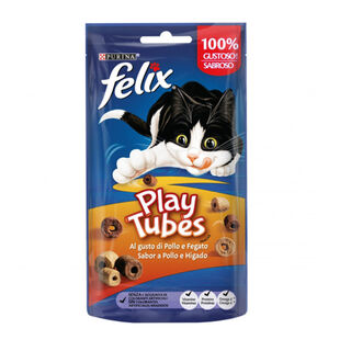 Felix Bocadinhos Play Tubes Frango com Fígado para gatos