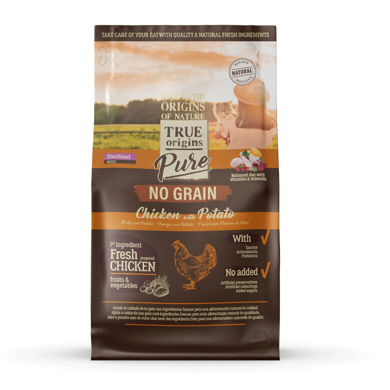 7 kg True Origins Adult Sterilised Pure Frango ração para gatos,  Imagem número 1 7 kg True Origins Adult Sterilised Pure Frango ração para gatos, , large Imagem número 1