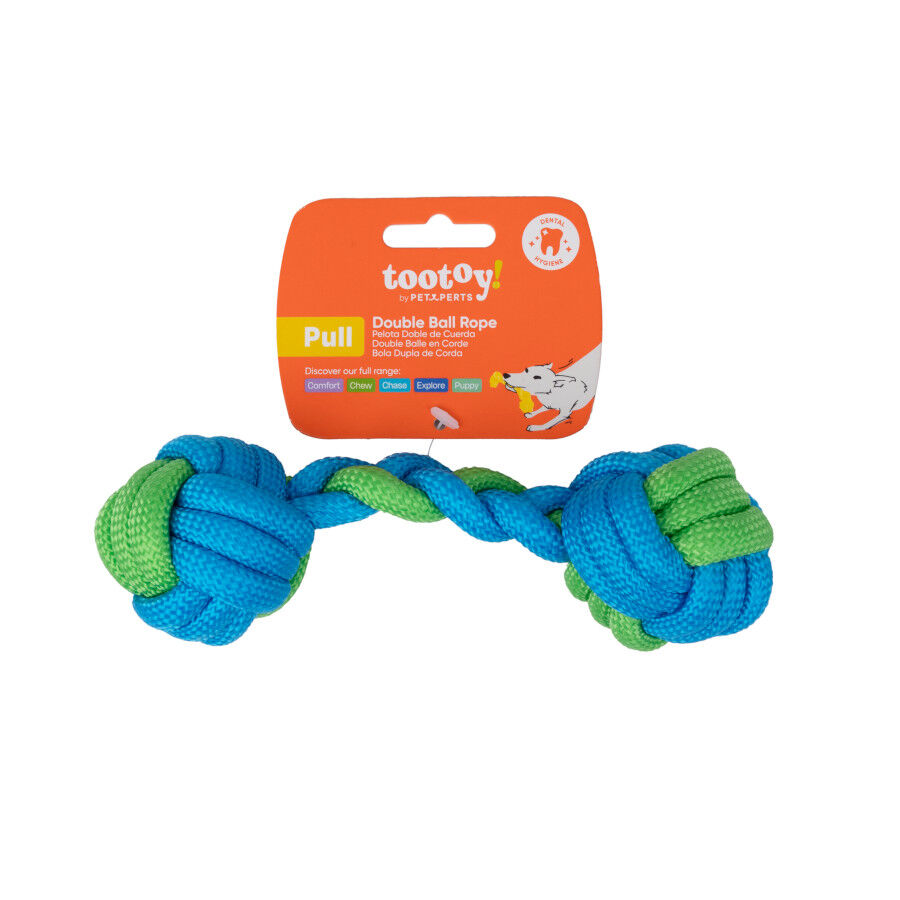 Tootoy! Pull Mordedor de corda com duas bolas para c&atilde;es, , large Imagem n&uacute;mero 8