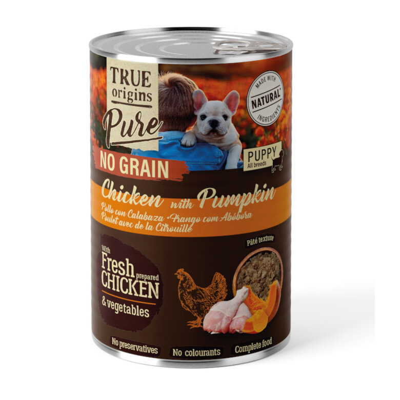 400 g True Origins Pure Lata de frango para cachorros,  Imagem número 1 400 g True Origins Pure Lata de frango para cachorros, , large Imagem número 1