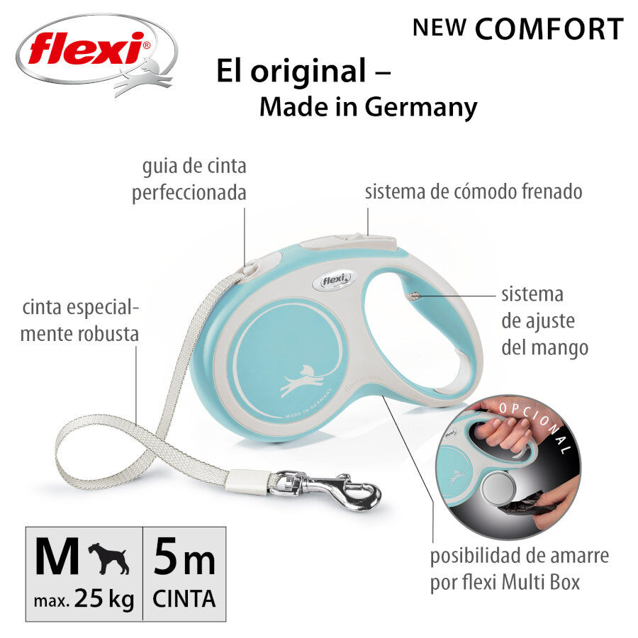 Flexi New Comfort Trela extens&iacute;vel azul para c&atilde;es, , large Imagem n&uacute;mero 2