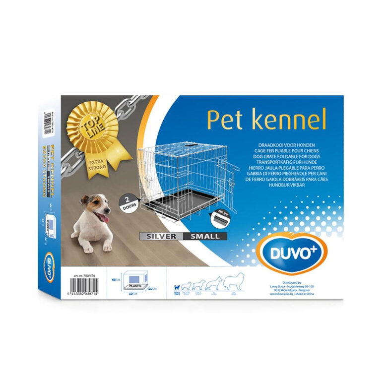 Gaiola de metal extra forte Duvo Plus Chrome para cães,  Imagem número 2 Gaiola de metal extra forte Duvo Plus Chrome para cães, , large Imagem número 2