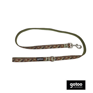 Gotoo Trela estampada caxemira cáqui para cães
