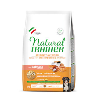 Natural Trainer Adult Medium&Maxi Sensitive Salmão ração para cães