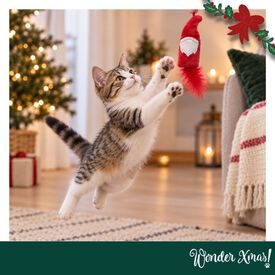 Wonder Christmas Teaser Pai Natal Brinquedo para gatos