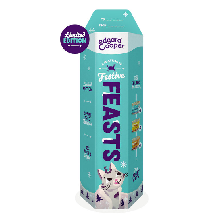 6 latas x 85 g Edgard & Cooper Festive Alimento húmido em lata para gatos,  Imagem número 1 6 latas x 85 g Edgard & Cooper Festive Alimento húmido em lata para gatos, , large Imagem número 1