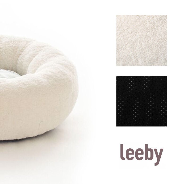 Leeby Cama Redonda Amovível Branca com Ovelhas para gatinhos,  Imagem número 4 Leeby Cama Redonda Amovível Branca com Ovelhas para gatinhos, , large Imagem número 4