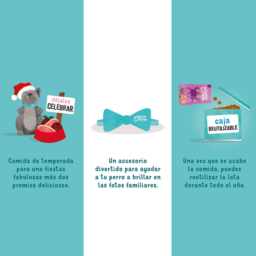 1 ud. Edgard & Cooper Kit de natal com comida para c&atilde;es, , large Imagem n&uacute;mero 3