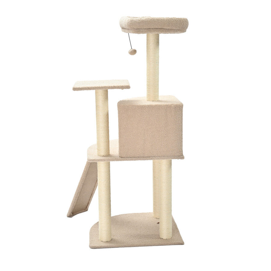 Leeby Boucle Collection &aacute;rvore arranhadora com cama nido e arranhador vertical para gatos, , large Imagem n&uacute;mero 8