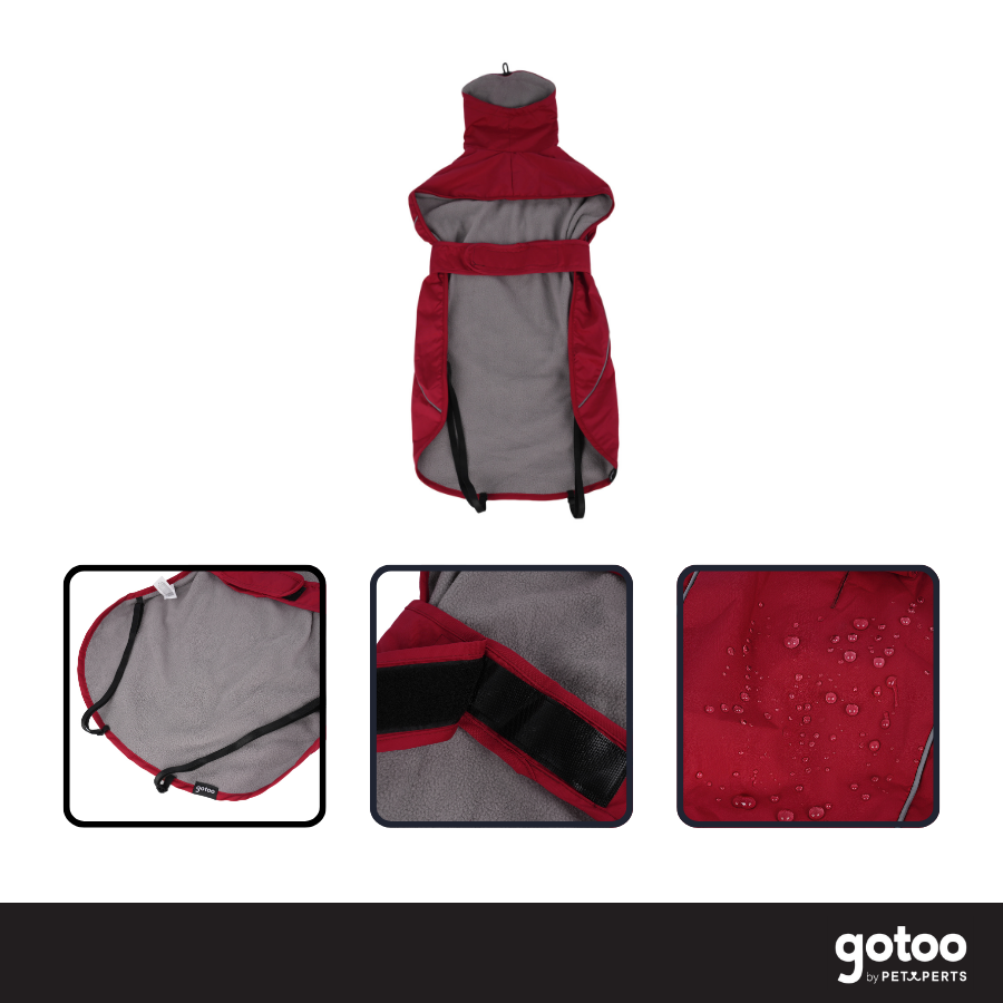 Gotoo Casaco Imperme&aacute;vel Vermelho para galgos, , large Imagem n&uacute;mero 3