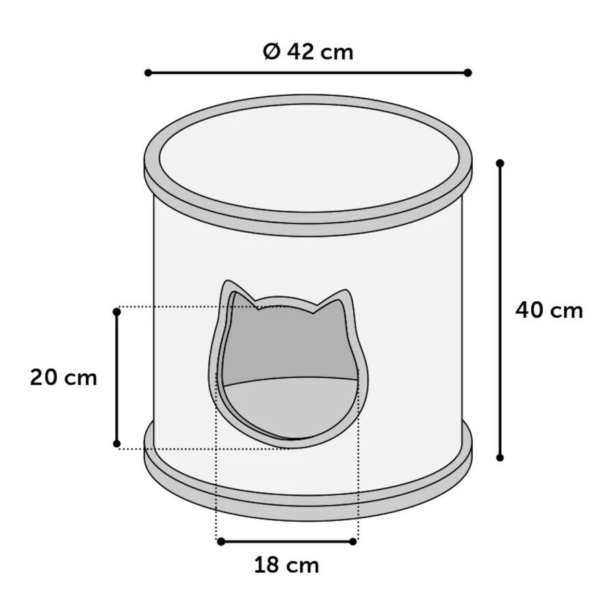 Flamingo Omar Cama T&uacute;nel Castanha para gatos, , large Imagem n&uacute;mero 3