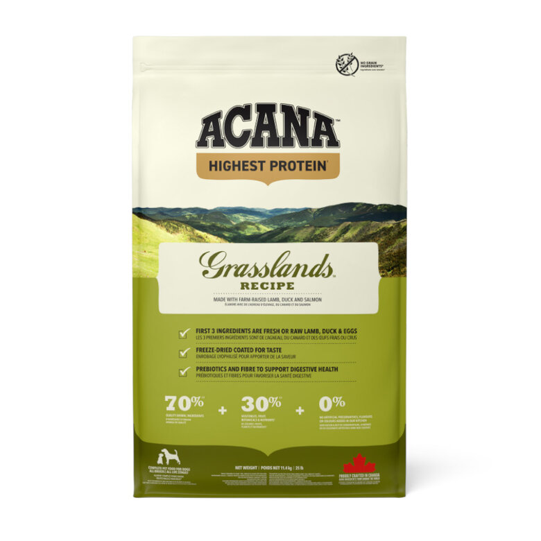 11.4 kg Acana Grasslands Ração para cães,  Imagem número 1 11.4 kg Acana Grasslands Ração para cães, , large Imagem número 1