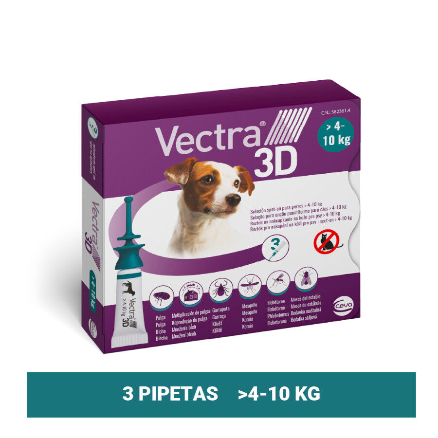 Vectra 3D Pipetas Antiparasit&aacute;rias para c&atilde;es, , large Imagem n&uacute;mero 2