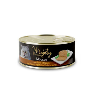 Majesty Adult Mousse de Frango e Fígado lata para gatos