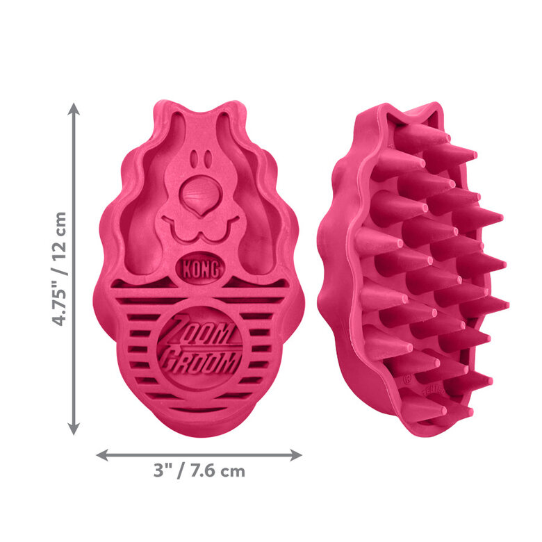 Kong Zoom Groom Escova de goma para cães,  Imagem número 3 Kong Zoom Groom Escova de goma para cães, , large Imagem número 3