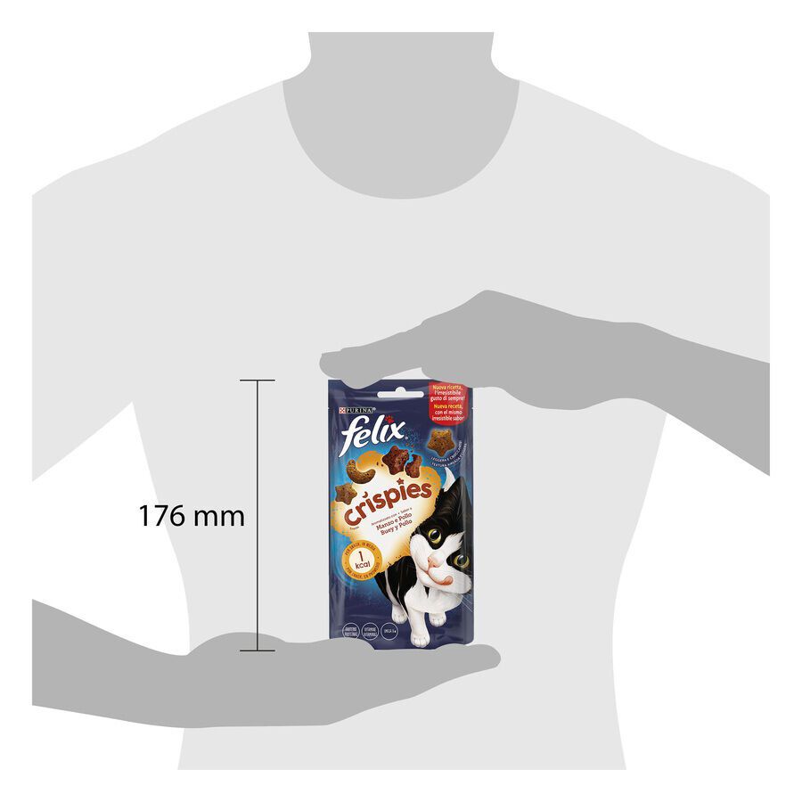 45 g Felix Biscoitos Crispies boi e frango para gatos, , large Imagem n&uacute;mero 9