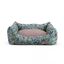 Leeby Alcofa com Capa Amovível Turquesa com Flores para cães, , large Indicador imagem número 1