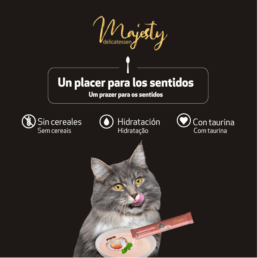 48 saquetas x 15 g Majesty Snack l&iacute;quido Mix para gatos, , large Imagem n&uacute;mero 5