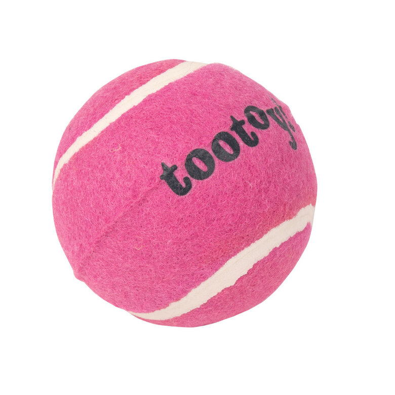 Tootoy! Chase Squeaker Ball Rosa bola de ténis para cães,  Imagem número 2 Tootoy! Chase Squeaker Ball Rosa bola de ténis para cães, , large Imagem número 2
