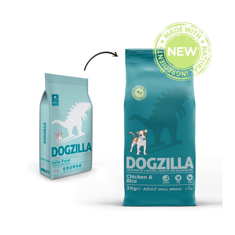 3 kg Dogzilla Mini Adult Frango e arroz,  Imagem número 2 3 kg Dogzilla Mini Adult Frango e arroz, , large Imagem número 2