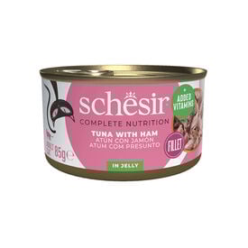 Schesir Adult Atum com Presunto em lata para gatos 
