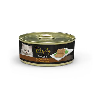 Majesty Adult Mousse de Frango e Fígado lata para gatos