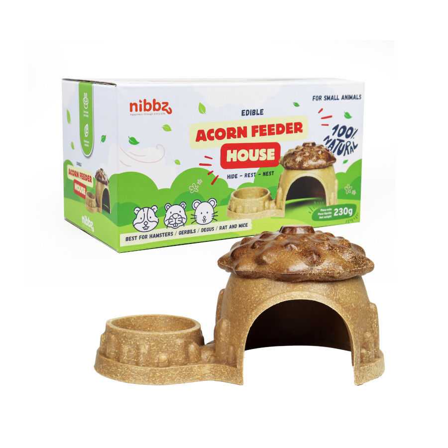 Nibbz Casa de Bolota com Comedouro Suplemento alimentar para roedores, , large Imagem n&uacute;mero 1