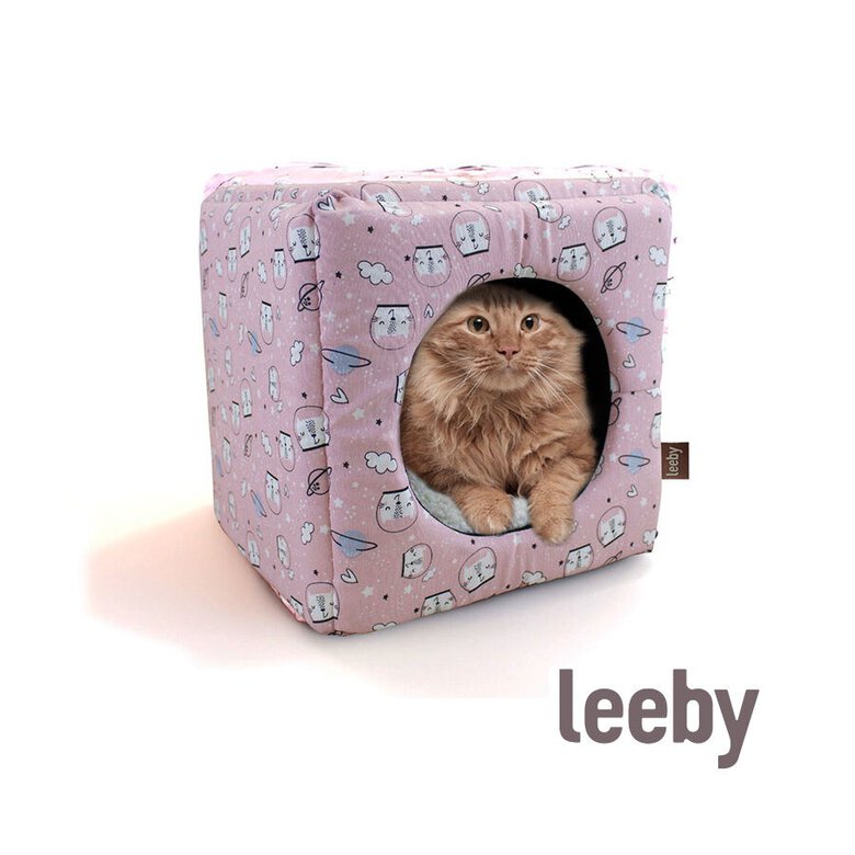 Leeby Cama com Estampado de Banda Desenhda Rosa para gatos,  Imagem número 2 Leeby Cama com Estampado de Banda Desenhda Rosa para gatos, , large Imagem número 2