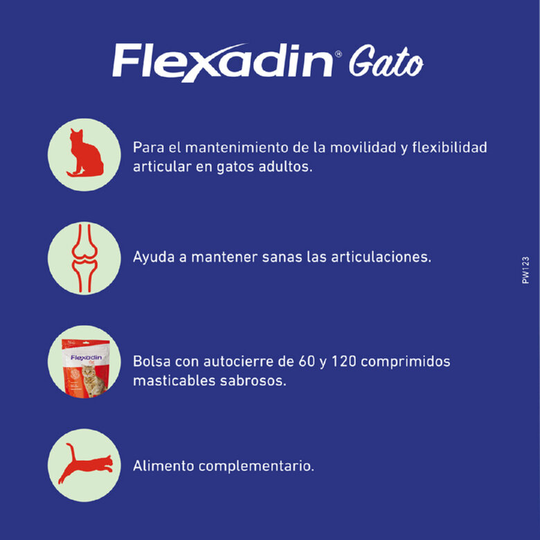 60 comprimidos Vetoquinol Flexadin Adult Condroprotetor para gatos,  Imagem número 3 60 comprimidos Vetoquinol Flexadin Adult Condroprotetor para gatos, , large Imagem número 3