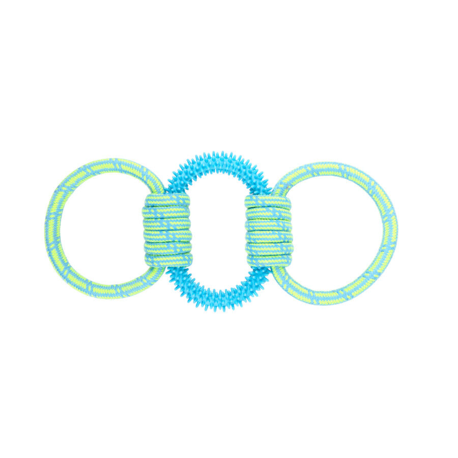 Tootoy! Pull Mordedor de borracha com tr&ecirc;s n&oacute;s para c&atilde;es, , large Imagem n&uacute;mero 2