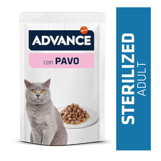 Advance Adult Sterilized Peru Saqueta em Molho para gatos