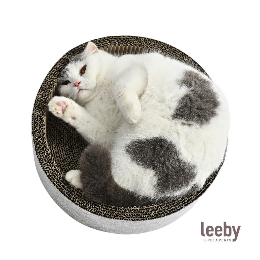 Leeby Domingo cama arranhador de cart&atilde;o com padr&atilde;o para gatos, , large Imagem n&uacute;mero 2