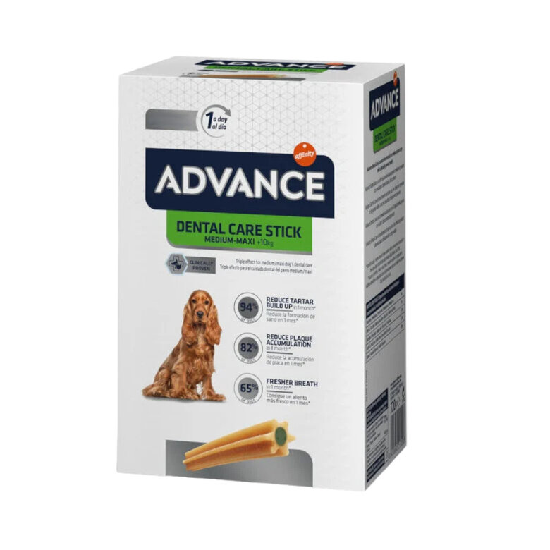 56 sticks Affinity Advance Snacks Dental Care Medium para cães Pack poupança!,  Imagem número 1 56 sticks Affinity Advance Snacks Dental Care Medium para cães Pack poupança!, , large Imagem número 1