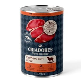 Criadores Monoproteico Cordeiro e Arroz em lata para c&atilde;es