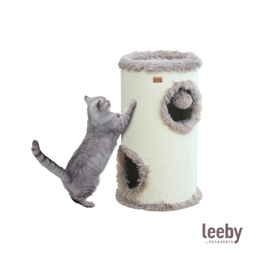 Leeby Bruno barril arranhador com cama nido e brinquedo para gatos, , large Imagem n&uacute;mero 2