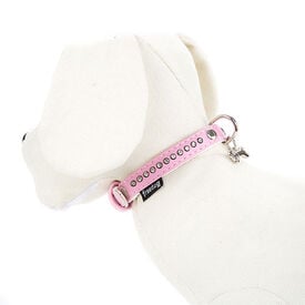 Freedog Coleira rosa com tachas para cães