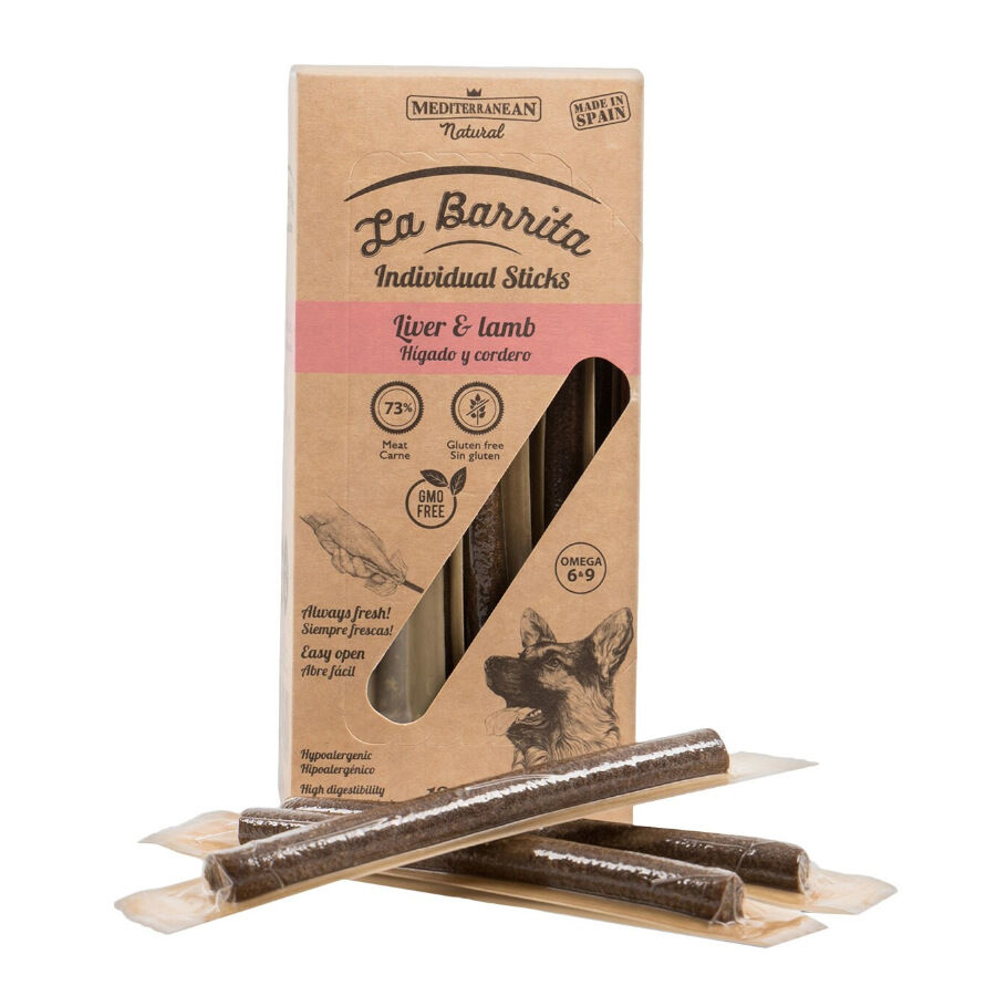 12 sticks Mediterranean Natural Barrinhas Cordeiro & F&iacute;gado para c&atilde;es, , large Imagem n&uacute;mero 1
