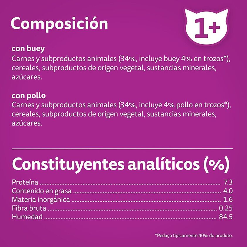 4 saquetas x 85 g Whiskas Boi e Frango Molho em Saqueta para Gatos, , large Imagem n&uacute;mero 3