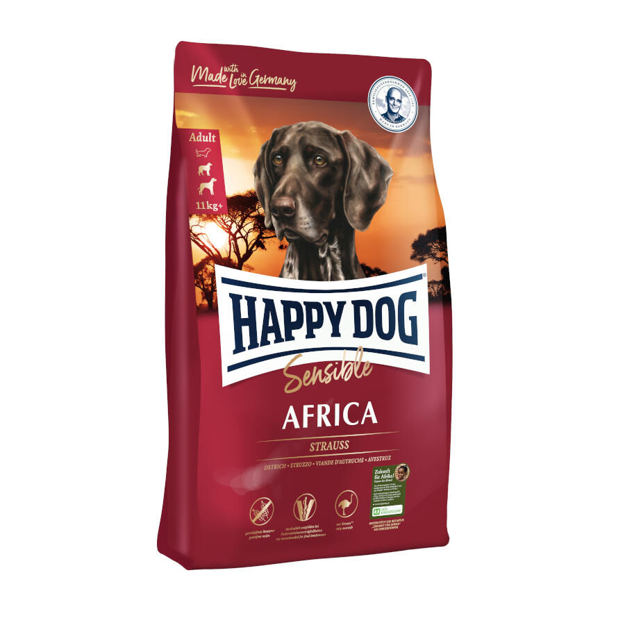 12.5 kg Happy Dog Avestruz Sensible Africa ra&ccedil;&atilde;o , , large Imagem n&uacute;mero 1