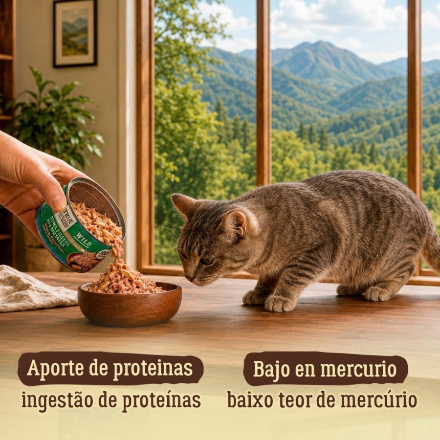 70 g True Origins Wild Comida h&uacute;mida de Atum com Mexilh&otilde;es em lata para gatos, , large Imagem n&uacute;mero 3