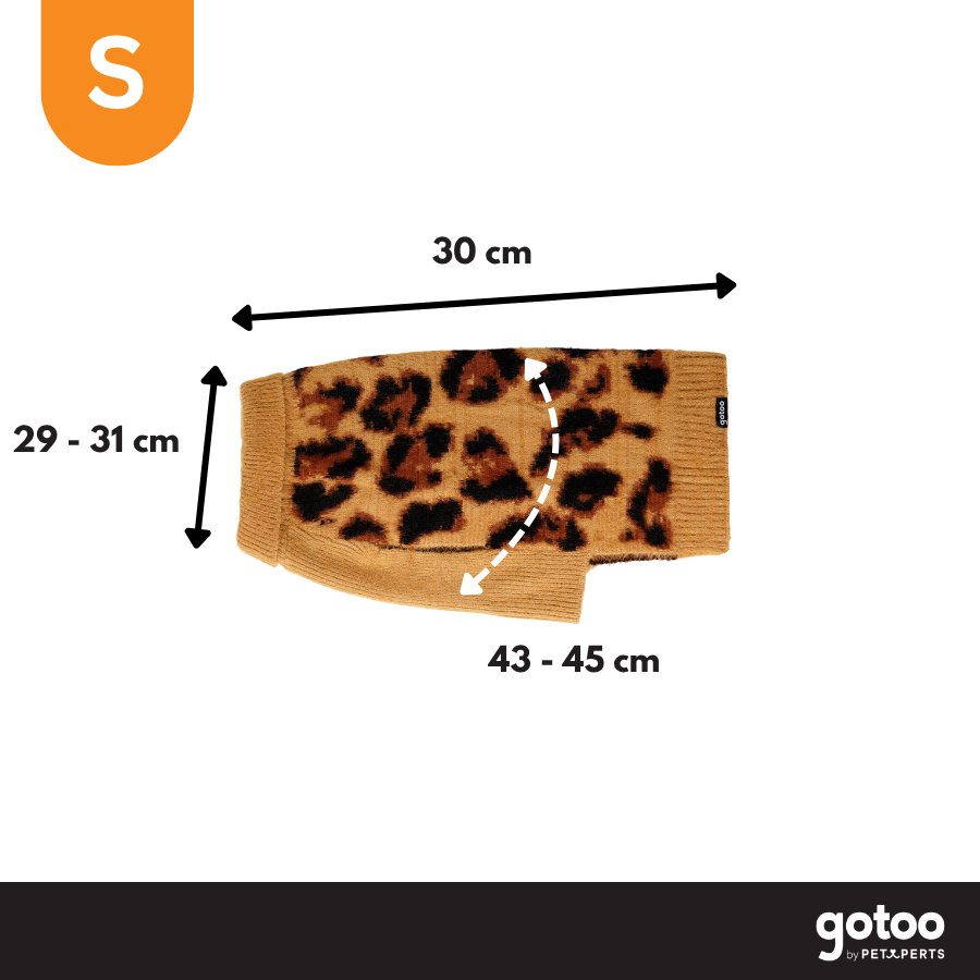 Gotoo Camisola de Malha com Padr&atilde;o Leopardo para c&atilde;es, , large Imagem n&uacute;mero 4