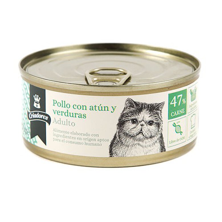Criadores Adulto Frango e Atum lata para gatos, , large image number null