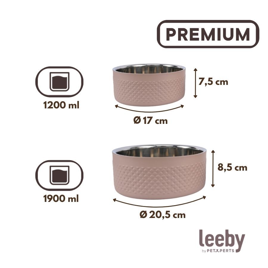 Leeby Comedouro Antiderrapante em A&ccedil;o Inoxid&aacute;vel para C&atilde;es, , large Imagem n&uacute;mero 4