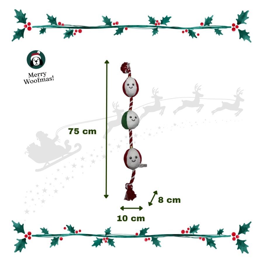 Wonder Christmas Corda e Guizo Brinquedo para c&atilde;es, , large Imagem n&uacute;mero 3